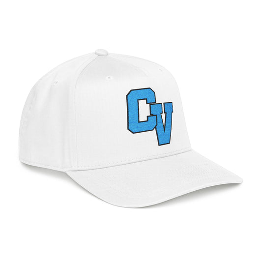 CVHS Cougars Embroidered "CV" Structured Baseball Cap — White