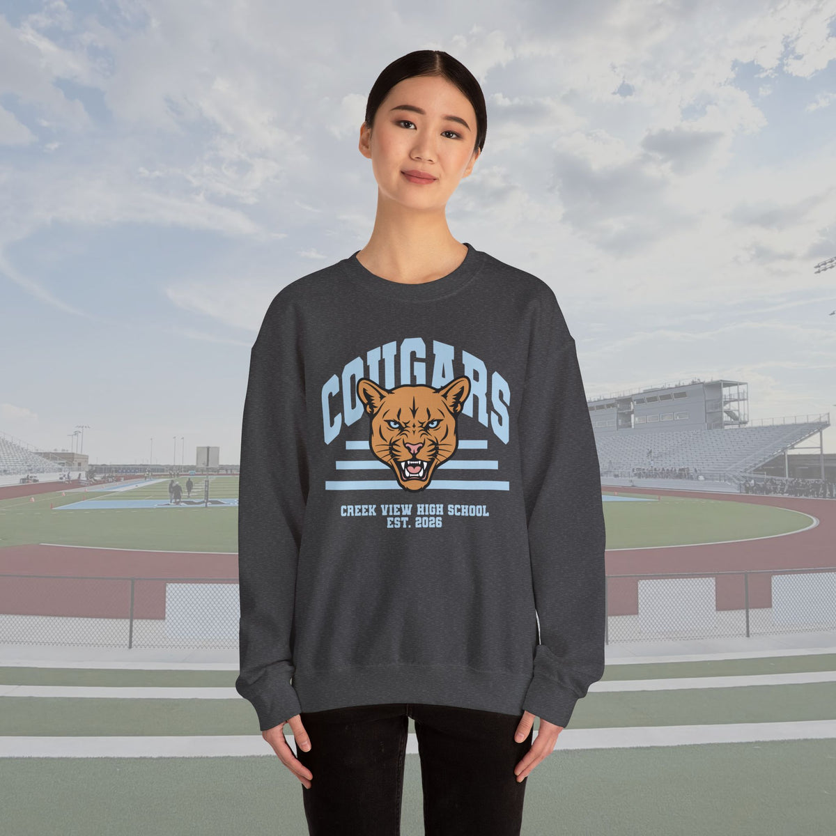 CVHS Cougars "Est. 2026" Varsity Crest Unisex Crewneck Sweatshirt