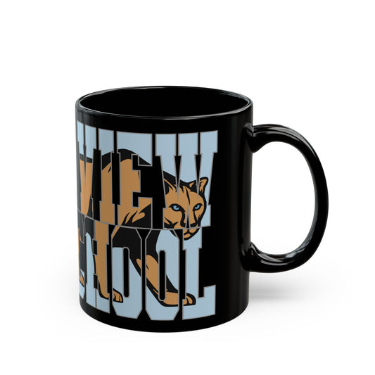 CVHS Cougars Full-Wrap Block Letter Black Ceramic Mug (11oz/15oz)