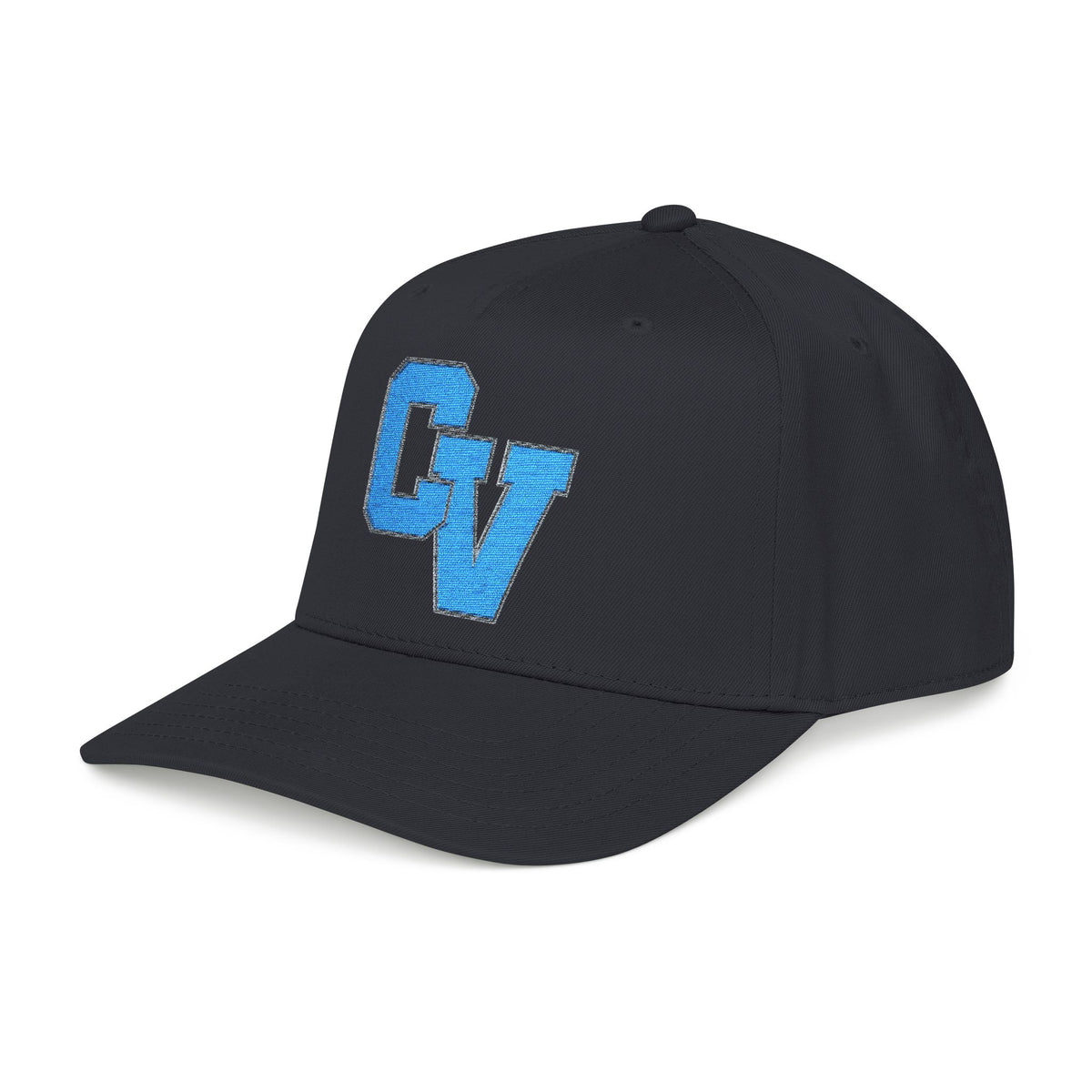 CVHS Cougars Embroidered "CV" Structured Baseball Cap — Black