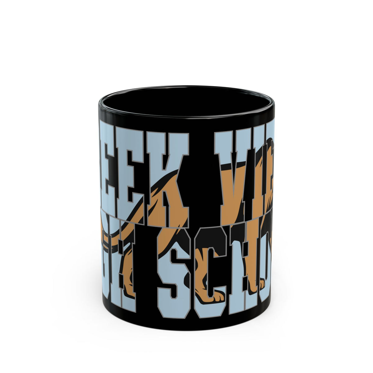 CVHS Cougars Full-Wrap Block Letter Black Ceramic Mug (11oz/15oz)