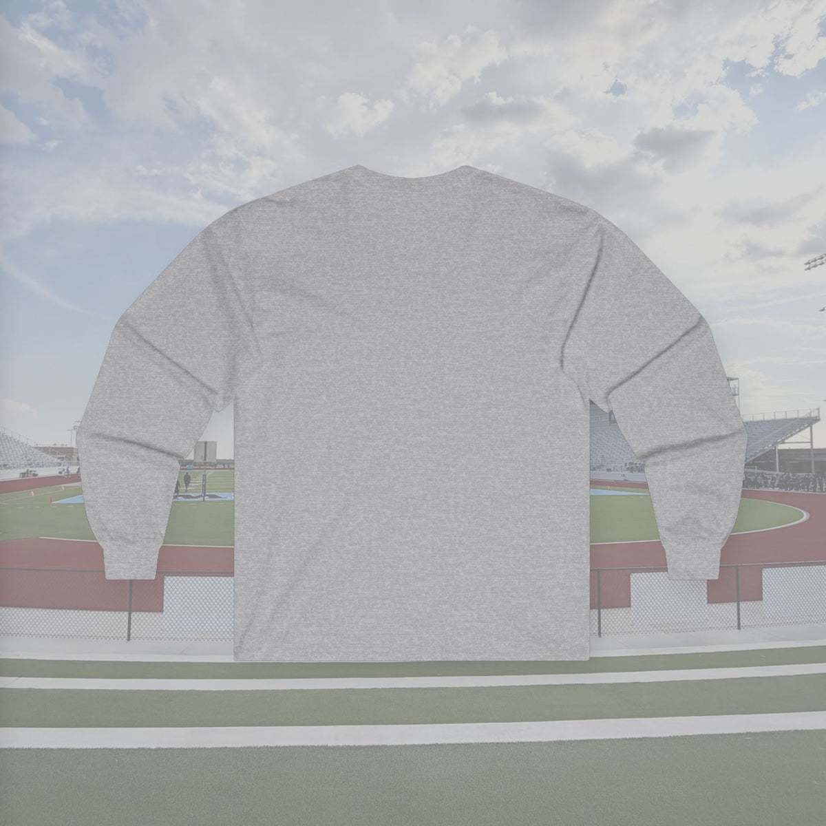 CVHS Cougars Mascot-Inlaid Block Letter Unisex Long Sleeve Tee