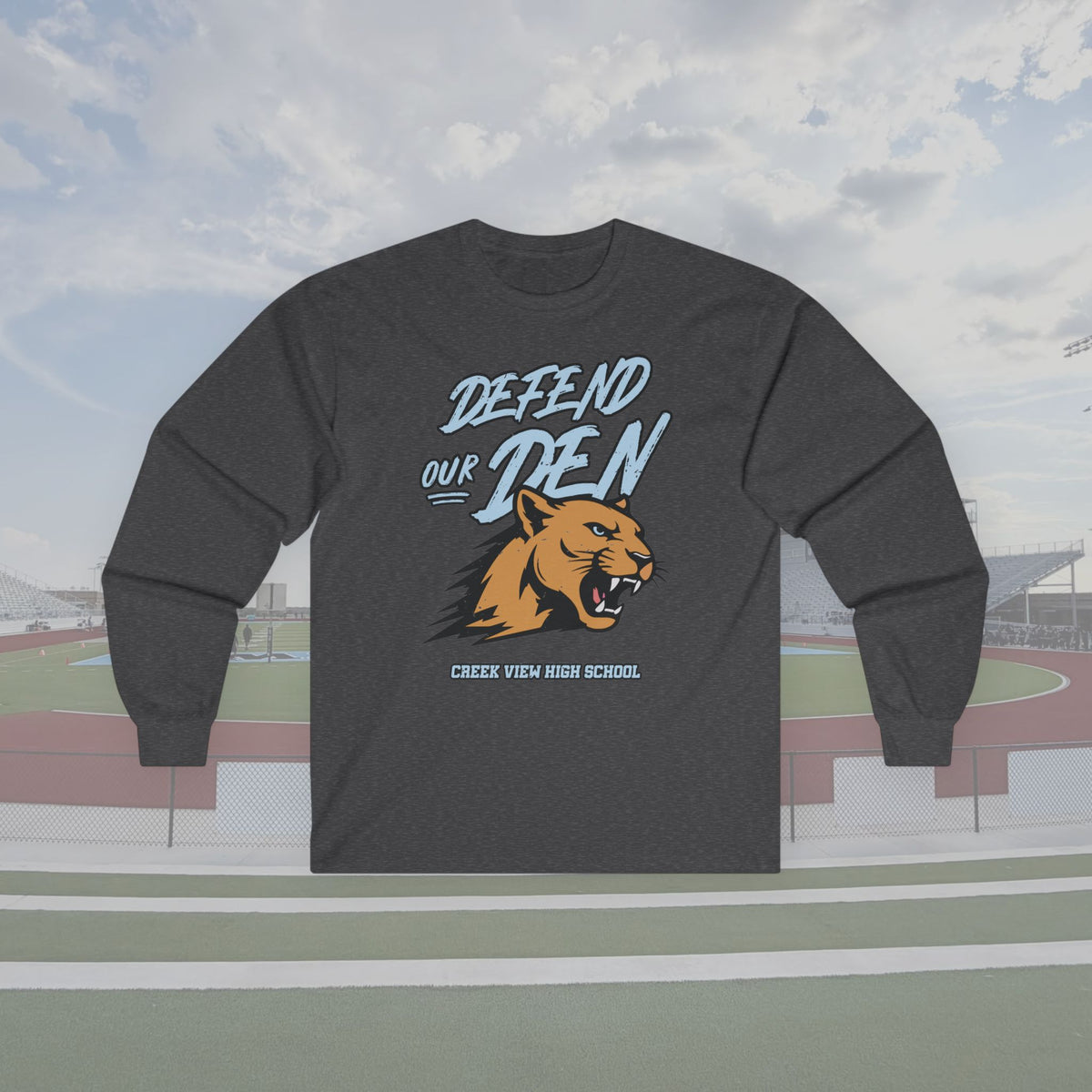 CVHS "Defend Our Den" Cougar Spirit Unisex Long Sleeve Tee