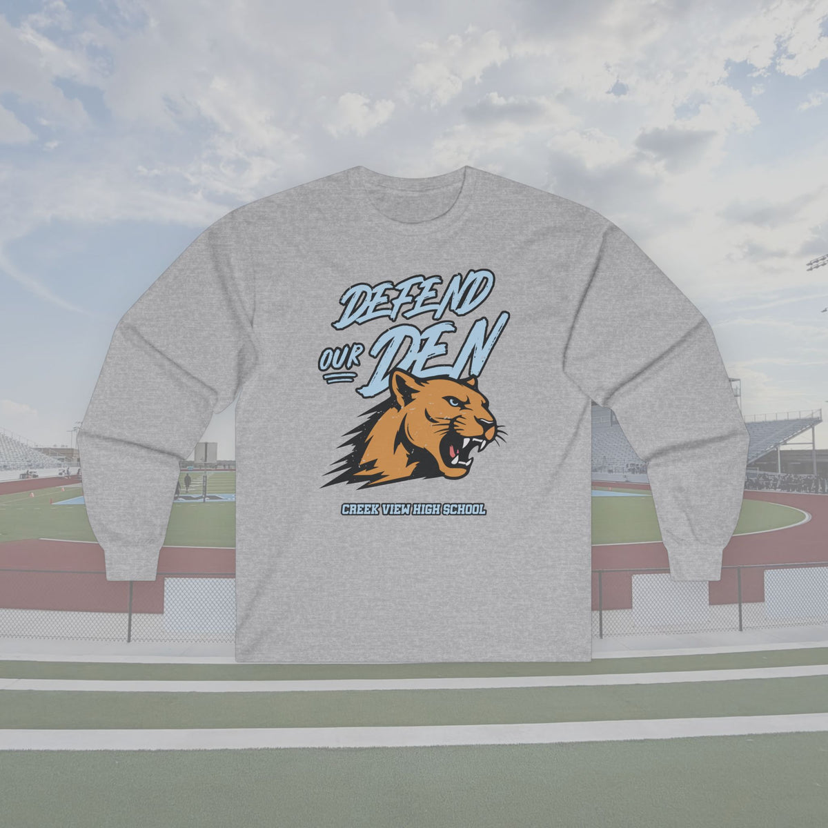 CVHS "Defend Our Den" Cougar Spirit Unisex Long Sleeve Tee