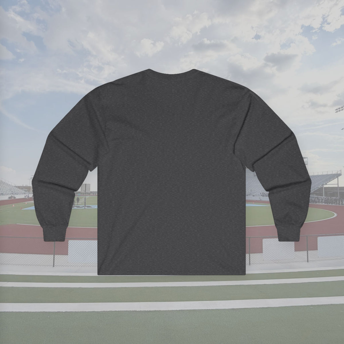 CVHS Cougars Mascot-Inlaid Block Letter Unisex Long Sleeve Tee