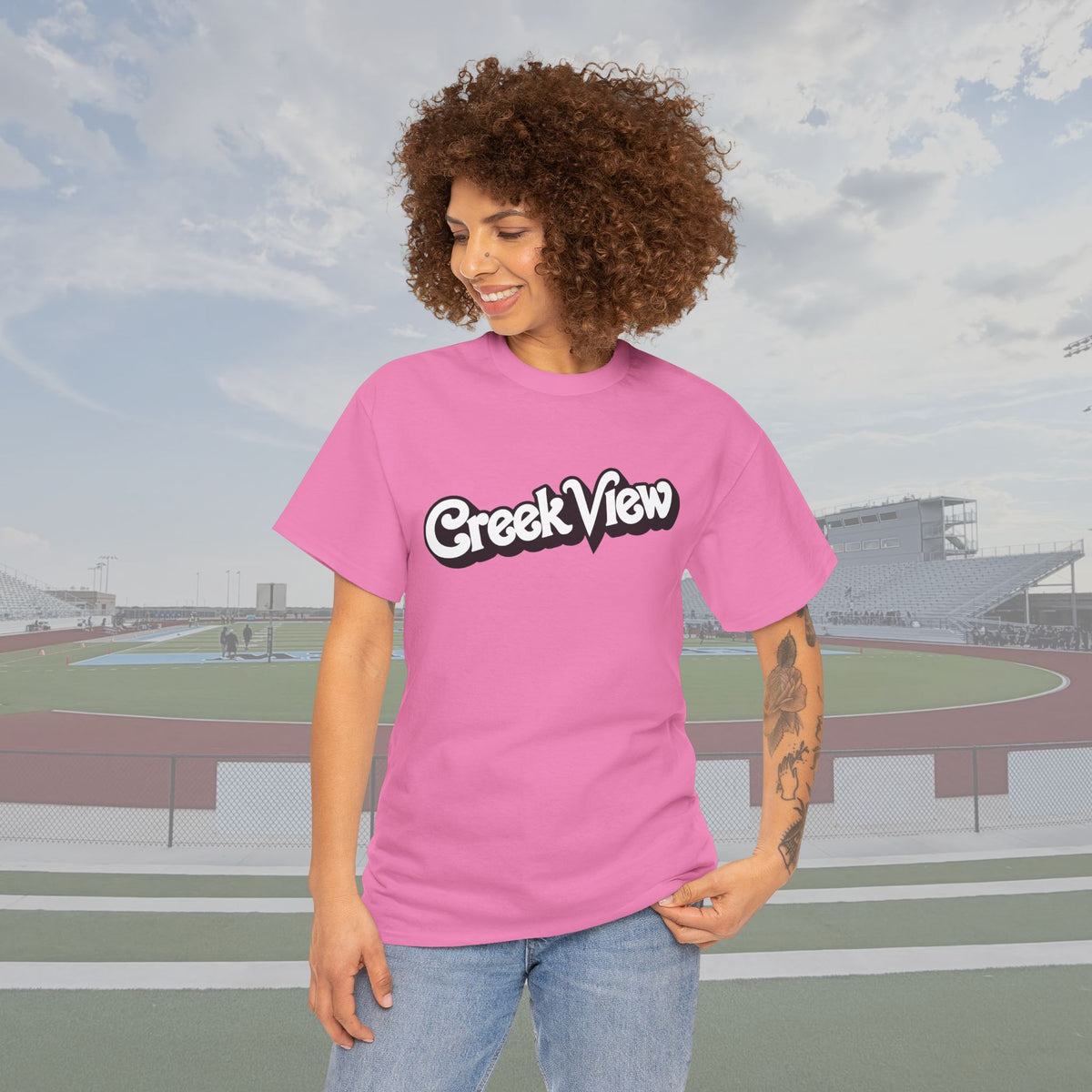 Creek View '75 Doll Print Unisex PINK OUT Tee