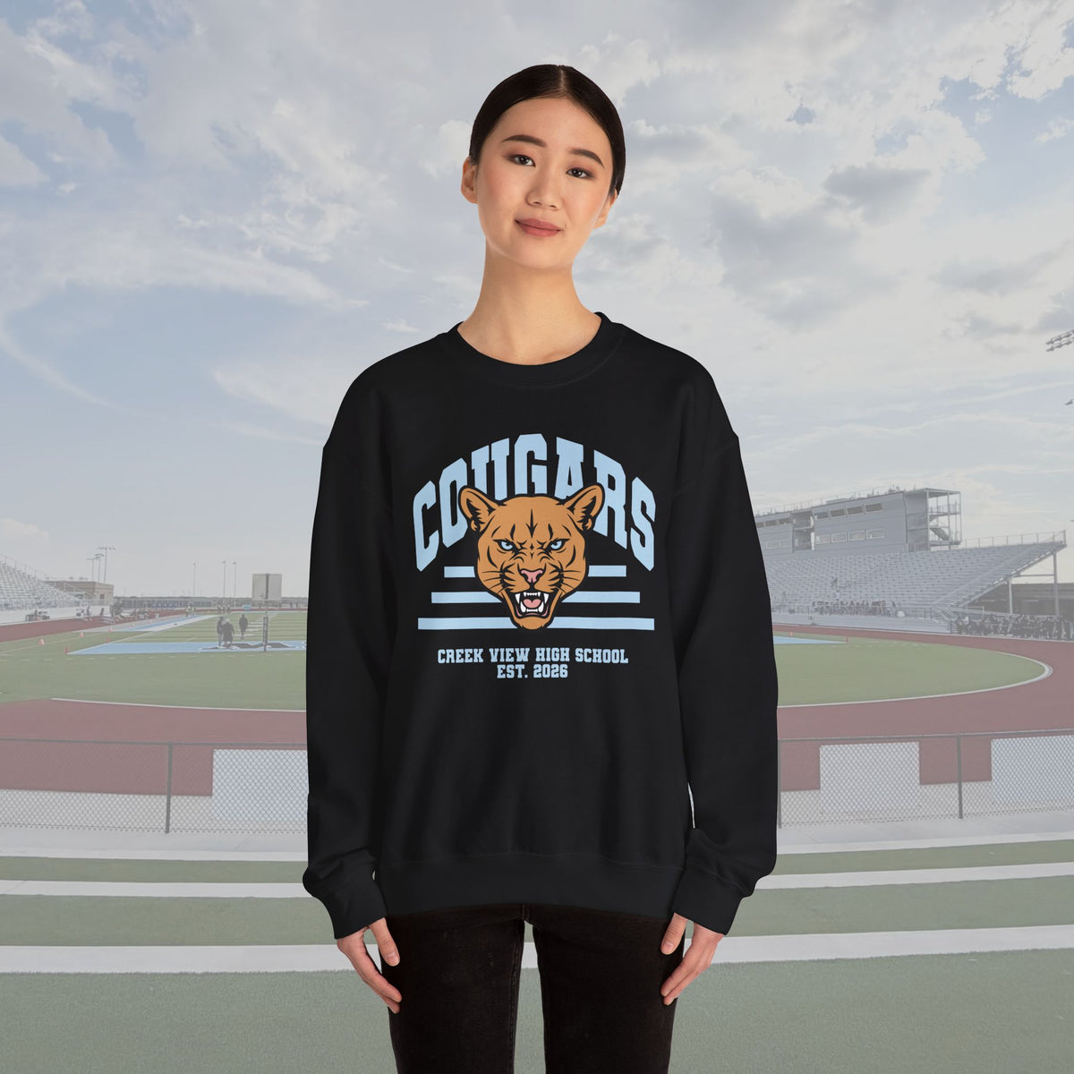 CVHS Cougars "Est. 2026" Varsity Crest Unisex Crewneck Sweatshirt
