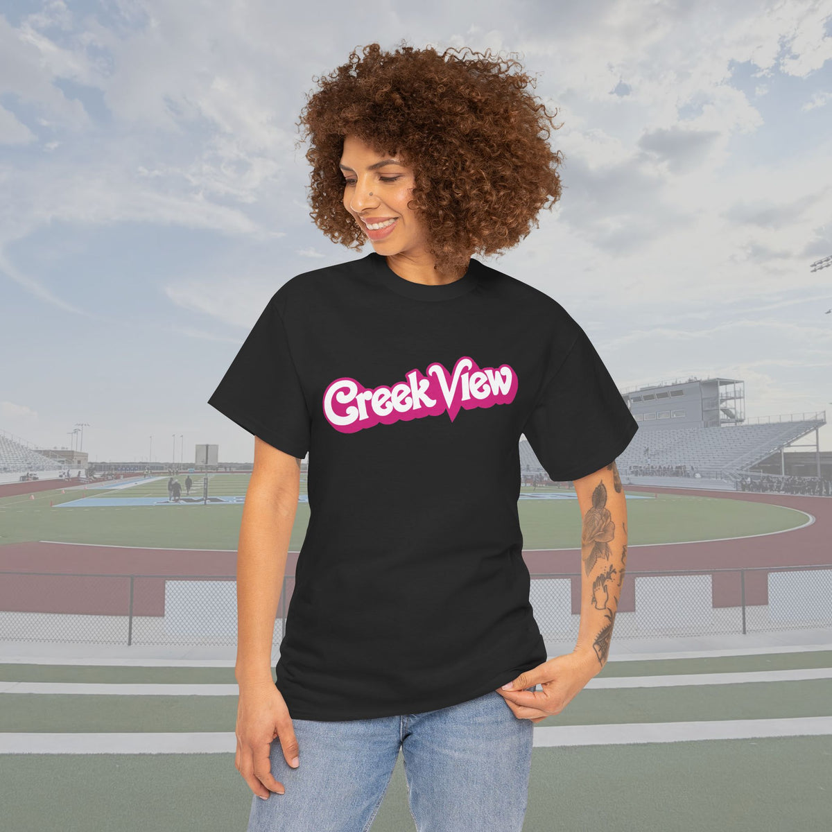 Creek View '75 Doll Print Unisex PINK OUT Tee