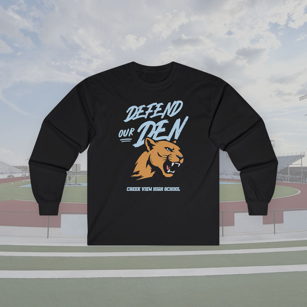 CVHS "Defend Our Den" Cougar Spirit Unisex Long Sleeve Tee