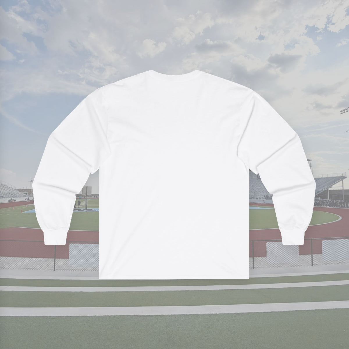 CVHS Cougars Mascot-Inlaid Block Letter Unisex Long Sleeve Tee