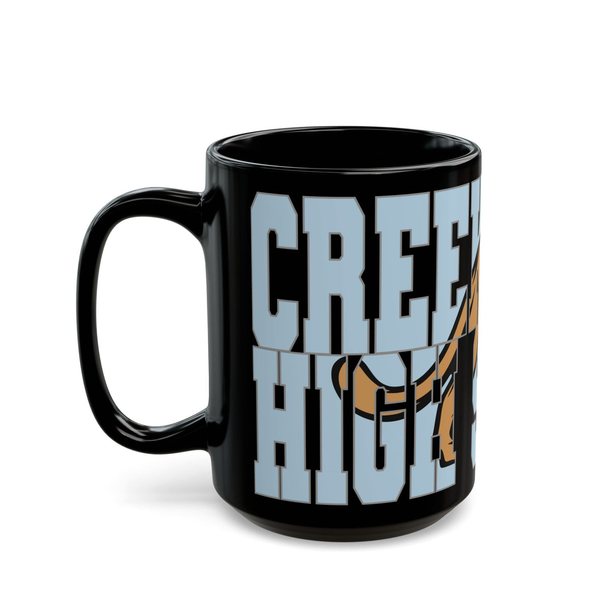 CVHS Cougars Full-Wrap Block Letter Black Ceramic Mug (11oz/15oz)