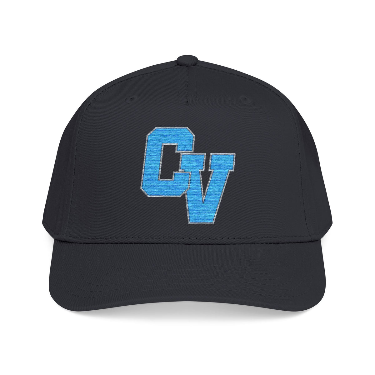 CVHS Cougars Embroidered "CV" Structured Baseball Cap — Black