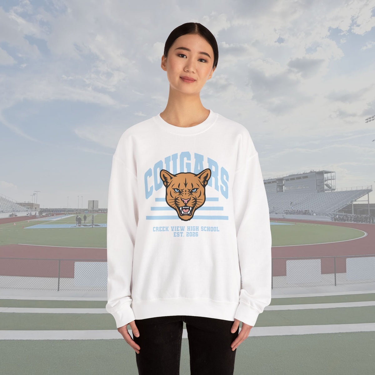 CVHS Cougars "Est. 2026" Varsity Crest Unisex Crewneck Sweatshirt