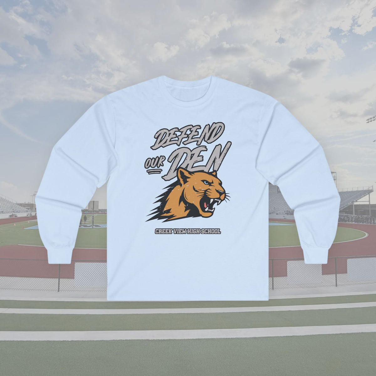 CVHS "Defend Our Den" Cougar Spirit Unisex Long Sleeve Tee