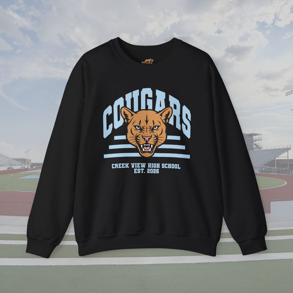 CVHS Cougars "Est. 2026" Varsity Crest Unisex Crewneck Sweatshirt