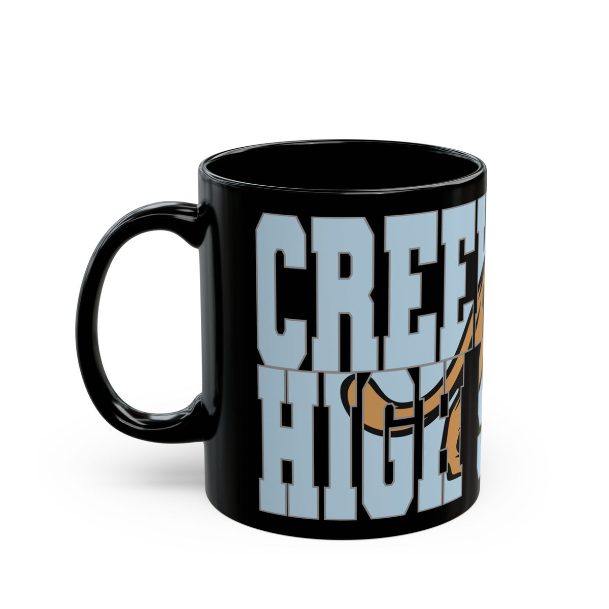 CVHS Cougars Full-Wrap Block Letter Black Ceramic Mug (11oz/15oz)