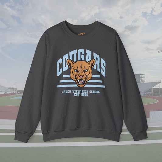 CVHS Cougars "Est. 2026" Varsity Crest Unisex Crewneck Sweatshirt