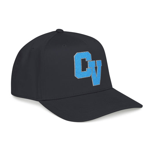 CVHS Cougars Embroidered "CV" Structured Baseball Cap — Black